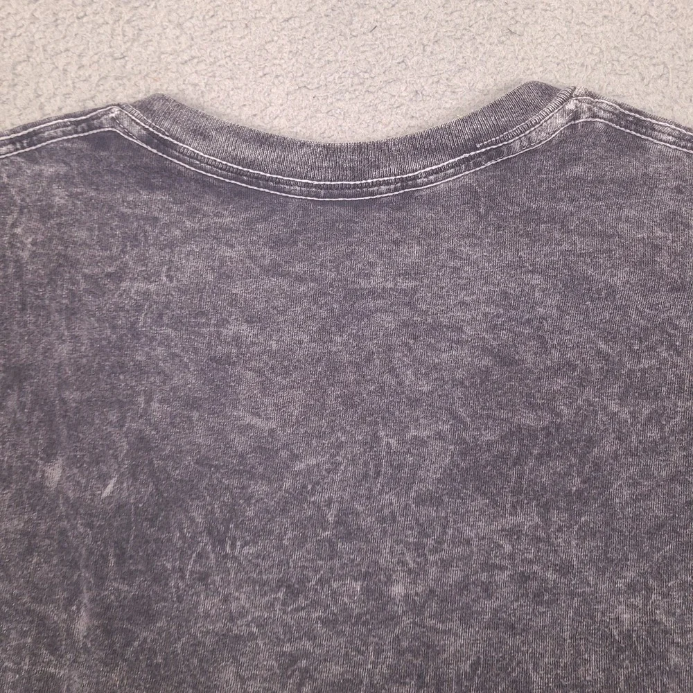 Horror Slasher‎ Scooby Van Graphic T-Shirt Womens Medium Gray Cropped Acid Wash